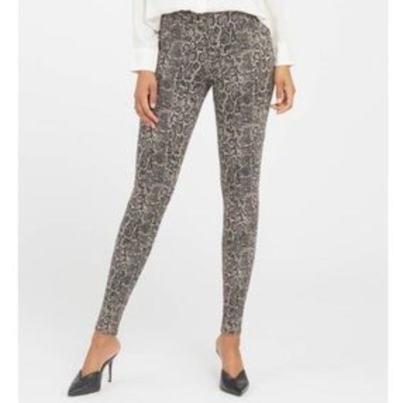 SPANX Pants - Spanx taupe snake print jean-ish leggings